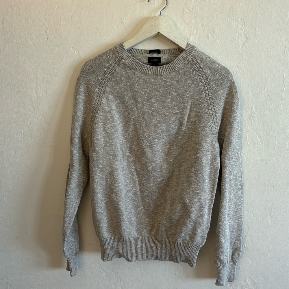 J.Crew | Cream Grey Crew Neck Sweater | Small
